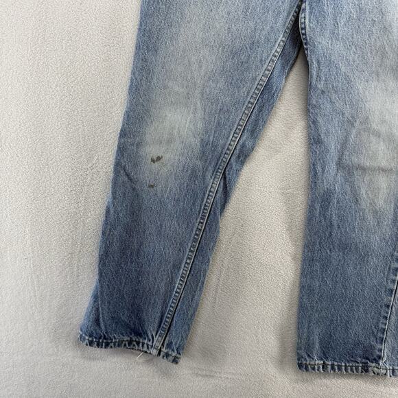 Vintage Levis Jeans Fits 30x27 Blue Denim Orange Tab 80s USA made Faded Light - Picture 3 of 15